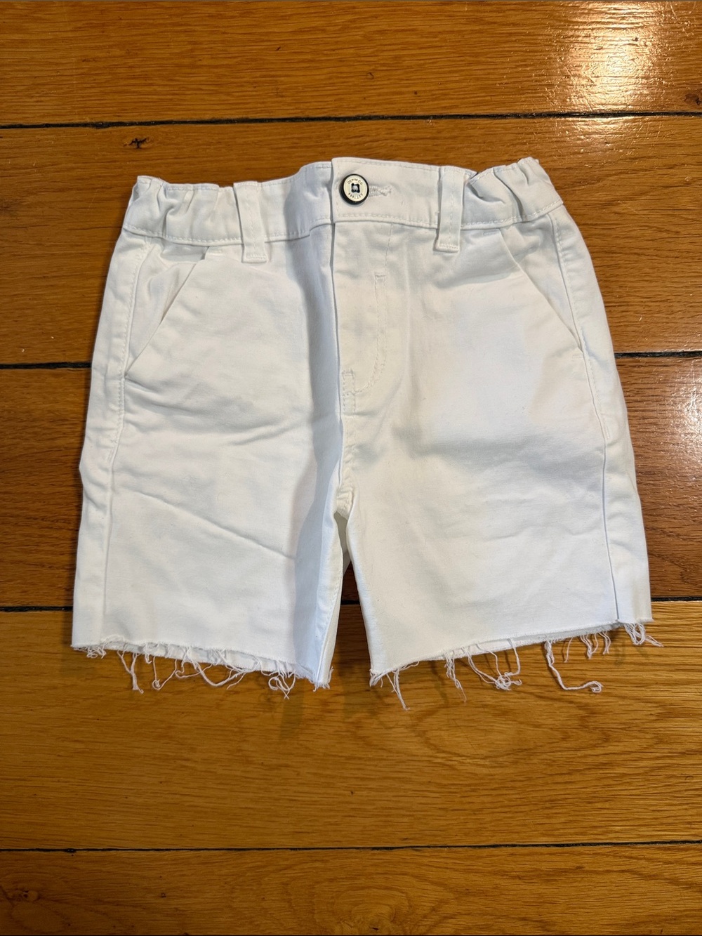 Denim&Co White Frayed Hem Kids Shorts